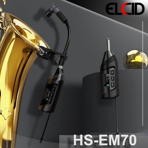 ★낙원악기상가♬엔젤음향★ELCID HS-EM70/HSEM70 전문가용 무선 에코기능 색소폰 마이크[엘프반주기와 거리공연 음향기기전문점]